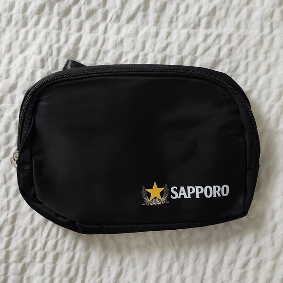 SAPPORO Waist Bag BNIP Black Belt Bag One Size Fits Most Gold Star - Picture 1 of 5